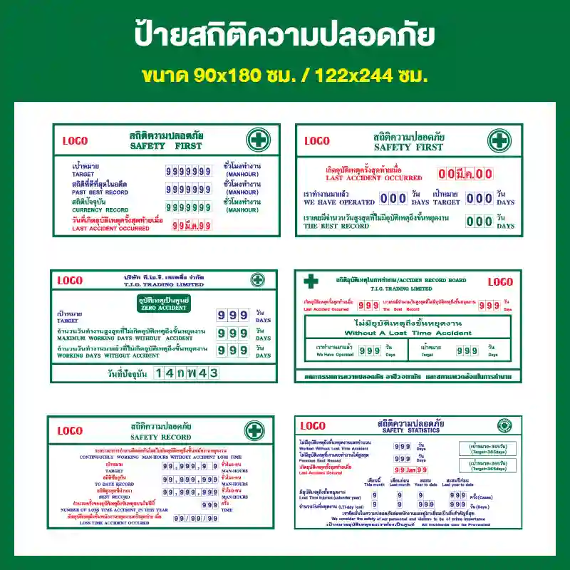 ป้ายสถิติความปลอดภัย