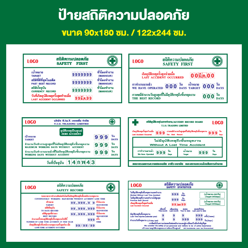 ป้ายสถิติความปลอดภัย