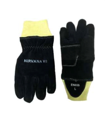 ถุงมือดับเพลิงหนังขอบรัด 3 ชั้น NIRVANA VII