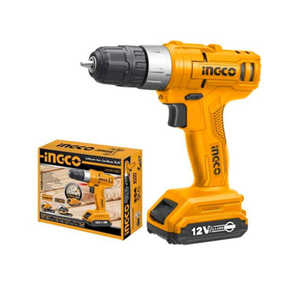 INGCO สว่านไร้สายแบตเตอรี่ Li-ion 12V รุ่น ECO / Li-ion cordless drill