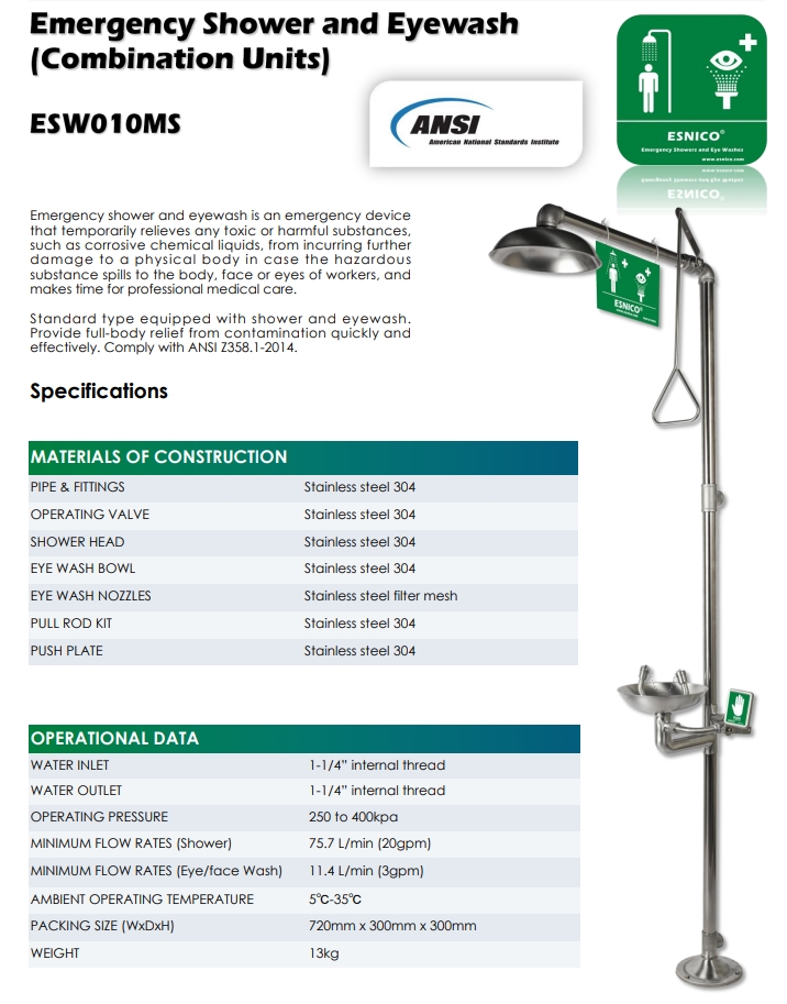 อ่างล้างตา ESNICO รุ่น ESW010MS