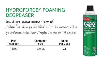 CRC HYDROFORCE FOAMING DEGREASER โฟมทำความสะอาดอเนกประสงค์