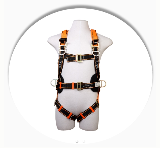 ชุดสายรัดลำตัว ชนิดเต็มตัว แบบมีสายพยุงหลัง (Full Body Harness)