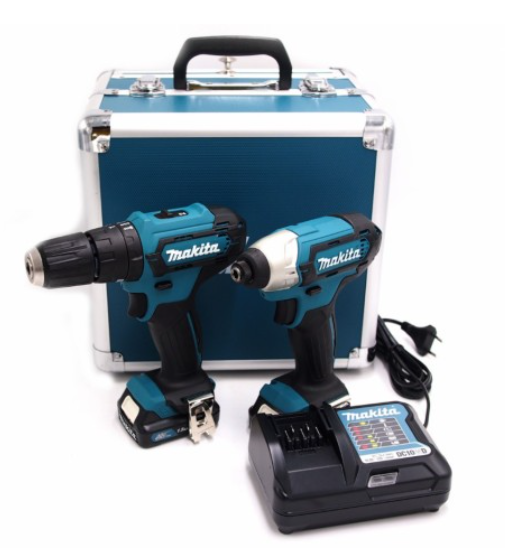 ชุด COMBO MAKITA CLX228X1 ประกอบด้วย ไขควงกระแทก MAKITA TD110DZ และ สว่านกระแทก MAKITA HP333Z (12V.)